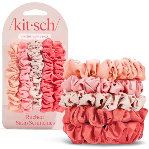 Image 1 of Assorted Cherry Blossom for the product Kitsch Satin Scrunchies for Women