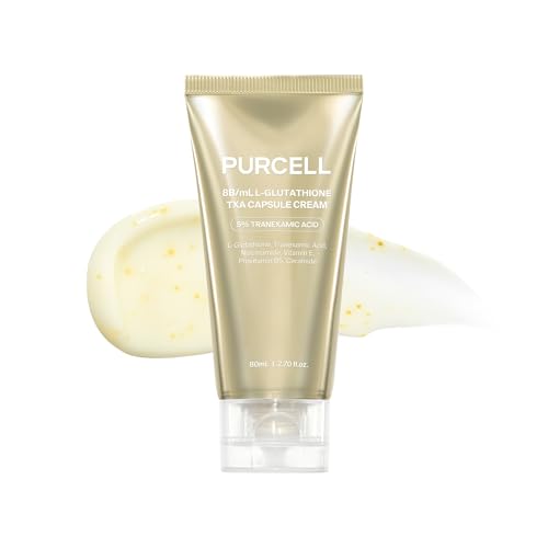 Image 1 of Default Title for the product PURCELL TXA Capsule Cream with 5% Tranexamic Acid + 5% Niacinamide – L-Glutathione Antioxidant Moisturizer for Even-Toned Skin, Reduces Dullness & Uneven Skin Tone, All Skin Types (2.71 fl oz / 80ml)