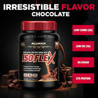 Thumbnail for Image 2 of ALLMAX ISOFLEX Whey Protein Isolate, Chocolate, 2 lb
