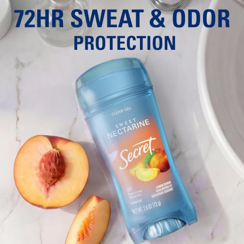 Image 3 of Secret Antiperspirant Deodorant for Women, Sweet Nectarine Scent, 2.6 oz