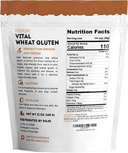 Image 7 of Kate Naturals Vital Wheat Gluten for Bread Making, Baking & Seitan, 12oz