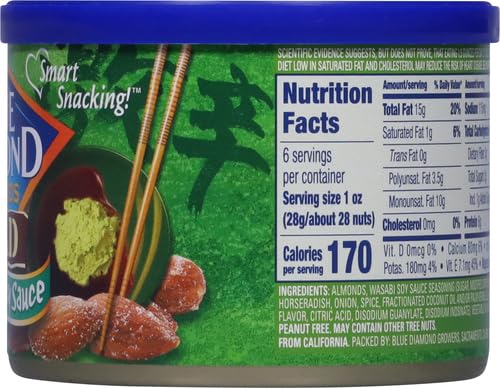 Image 3 of Blue Diamond Almonds Bold Wasabi & Soy Sauce 6 Oz Pack of 2