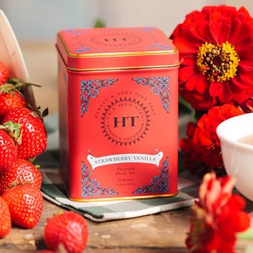 Image 7 of Harney & Sons HT Strawberry Vanilla Black Tea, 20 Sachets in Tin