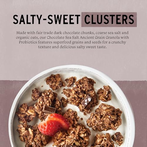 Image 3 of Purely Elizabeth Chocolate Sea Salt Ancient Grain Granola with Probiotics Gluten-Free 8 Ounce Pack of 3