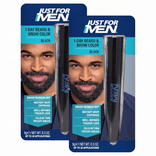 Image 7 of Negro / 1 Count (0.3 Fl Oz, Pack of 2) for the product Just for Men 1-Day Beard & Brow Color
