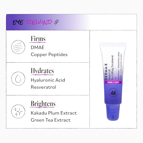 Image 6 of Derma E Stem Cell Lifting Eye Cream, Firming & Tightening, 0.5 oz