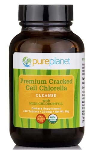 Image 1 of Default Title for the product PURE PLANET Cracked Cell Chlorella Organic 240 Tablets 250mg