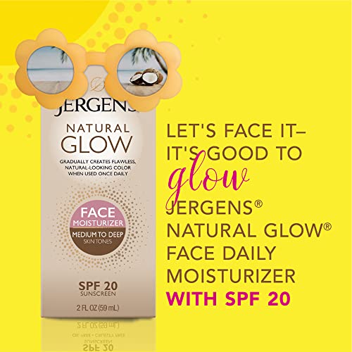 Image 5 of Jergens Natural Glow Self Tanner Face Moisturizer with SPF 20, 2 oz