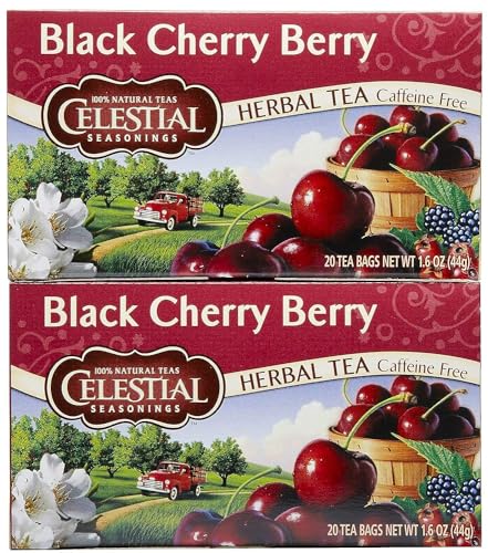 Image 1 of Default Title for the product Celestial Seasonings Black Cherry Berry Tea Bags, 20 Count (Pack of 2)
