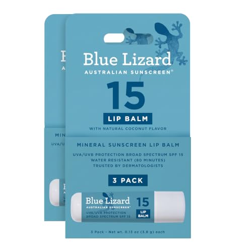 Image 1 of Default Title for the product BLUE LIZARD Mineral SPF 15 Lip Balm 0.13 oz. 3 Count Pack of 2