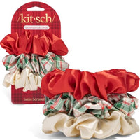 Thumbnail for Image 10 of Holiday Plaid for the product Kitsch Satin Scrunchies for Women