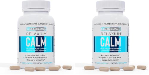 Image 2 of 1 Count (Pack of 120) for the product Relaxium Calm Stress & Mood Support Supplement, Ashwagandha, 60ct