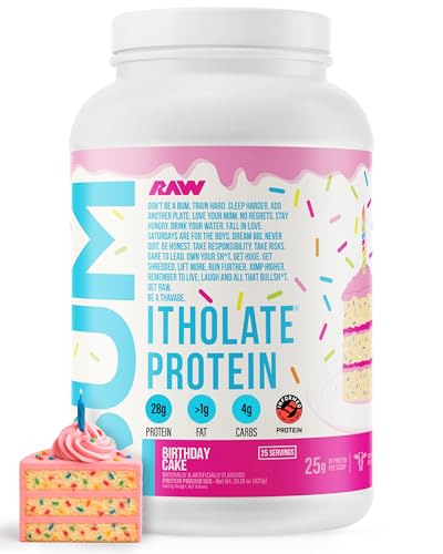 Image 1 of Default Title for the product RAW Whey Isolate Protein Powder, Birthday Cake - 25 Servings