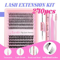 Thumbnail for Image 4 of Azenlo Lash Extensions Cluster DIY Lashes 240pcs 30D 80D 10-16mm Eyelash Clusters Individual Lashes Cluster Lash Kit Thin Band Lash Kit(30D+80D KIT)