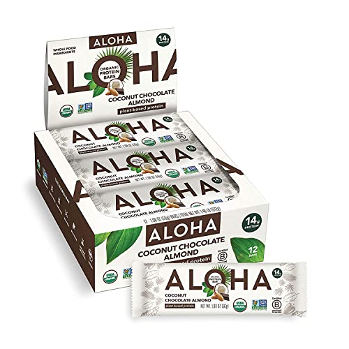 Image 1 of Default Title for the product ALOHA Organic Plant Based Protein Bars, Coconut Chocolate Almond, 12 Count