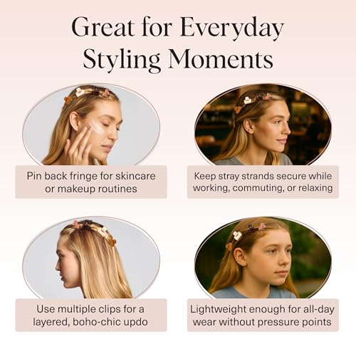 Image 6 of Kitsch Small Hair Clips for Women and Girls - Sedona, 8pc Set