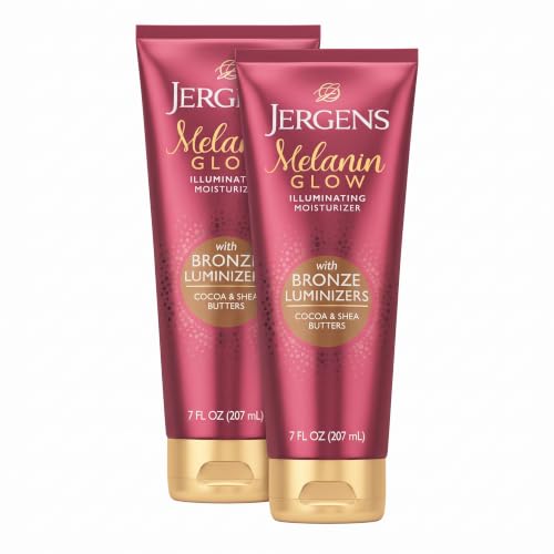 Image 1 of Default Title for the product Jergens Hand and Body Lotion Melanin Glow Illuminating Moisturizer 7 Oz Pack of 2