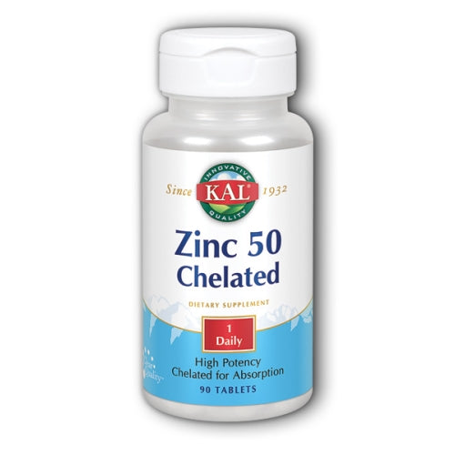 Kal Zinc 50 Chelated 90 Tabs