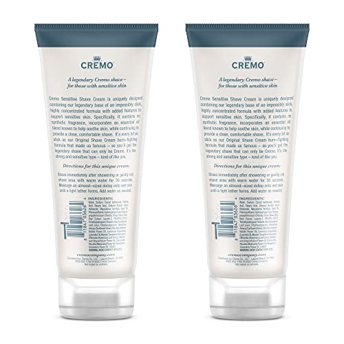 Image 2 of Cremo Shaving Cream Sensitive Skin for Men, 6 Fl Oz (2 Pack)