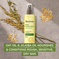 Thumbnail for Aveeno Daily Moisturizing Dry Body Oil Mist with Oat & Jojoba Oil for Dry, Rough, Sensitive Skin, Lightweight, Non-Greasy, Body Spray, Paraben, Silicone & Phthalate-Free, 6.7 fl oz