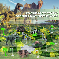 Thumbnail for Dinosaur Toys,Create A Dinosaur World Road Race,Flexible Track Playset and 2 pcs Cool Dinosaur car for 3 4 5 6 Year & Up Old boy Girls Best Gift