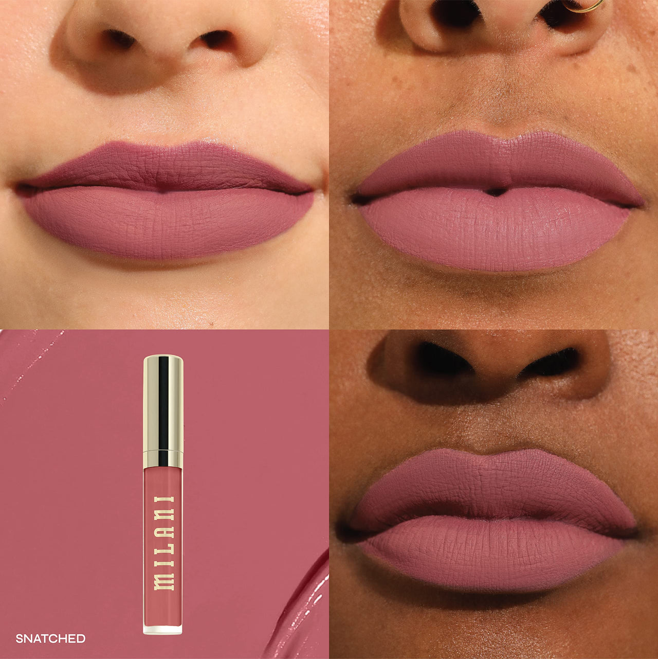 Milani Stay Put Longwear Liquid Lipstick - Smudge-Proof, Kiss-Proof, and Fade-Resistant Formula for All-Day Wear - Snatched