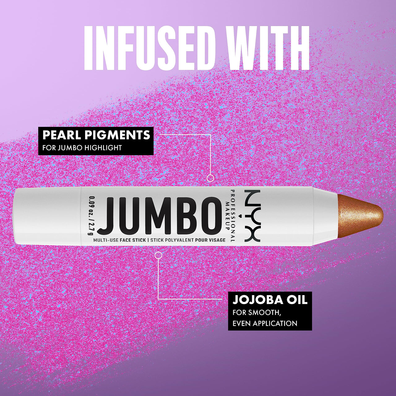 NYX PROFESSIONAL MAKEUP, Jumbo Multi-Use Face Highlighter Stick - Apple Pie