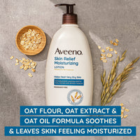 Thumbnail for Aveeno Skin Relief Fragrance-Free Moisturizing Lotion for Sensitive Skin, with Natural Shea Butter & Triple Oat Complex, Unscented Therapeutic Body Lotion for Itchy, Extra-Dry Skin, 18 fl. oz