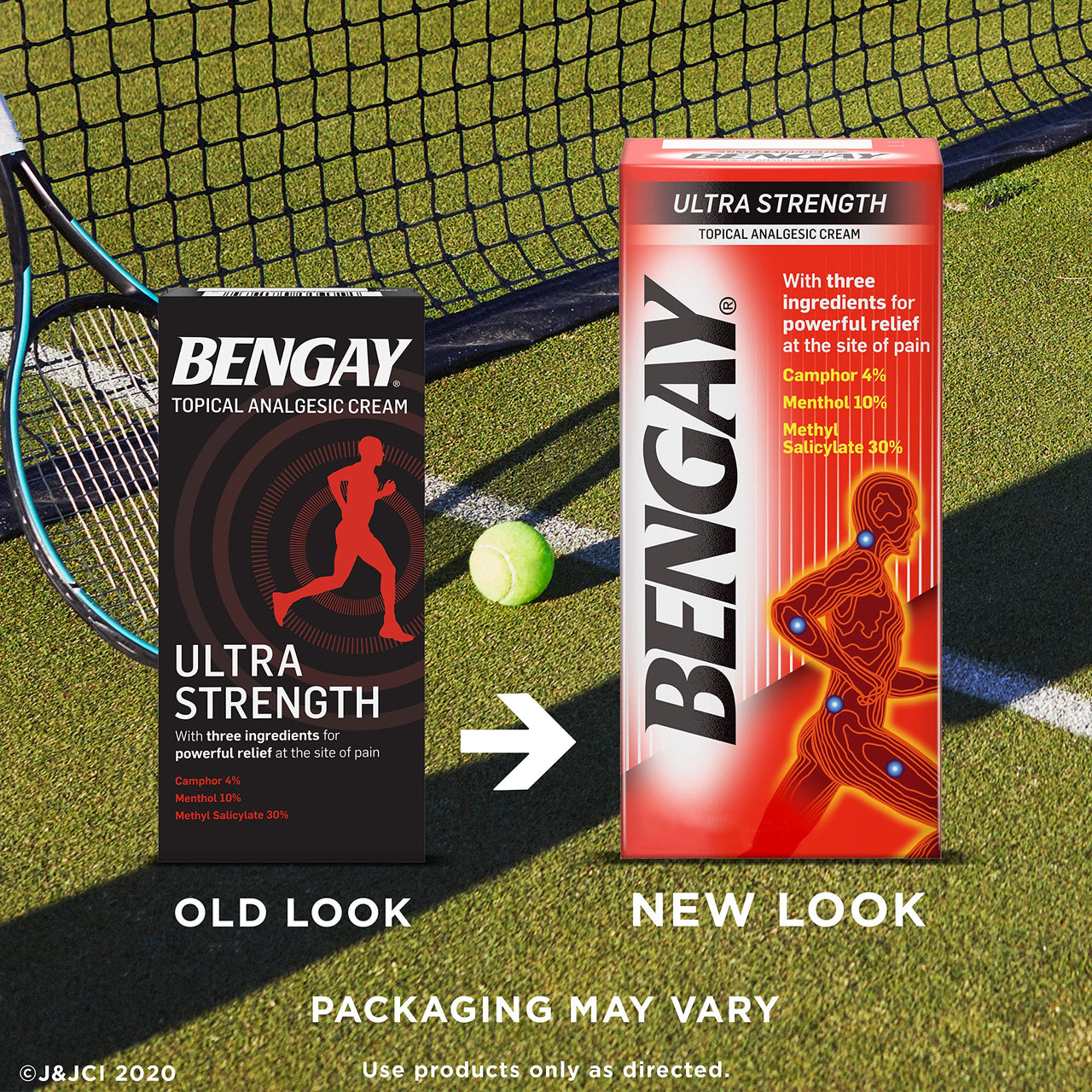 Bengay Ultra Strength Topical Pain Relief Cream, Non-Greasy Analgesic for Minor Arthritis, Muscle, Joint, and Back Pain, Camphor, Menthol & Methyl Salicylate, 2 oz Packaging May Vary (Pack of 2)