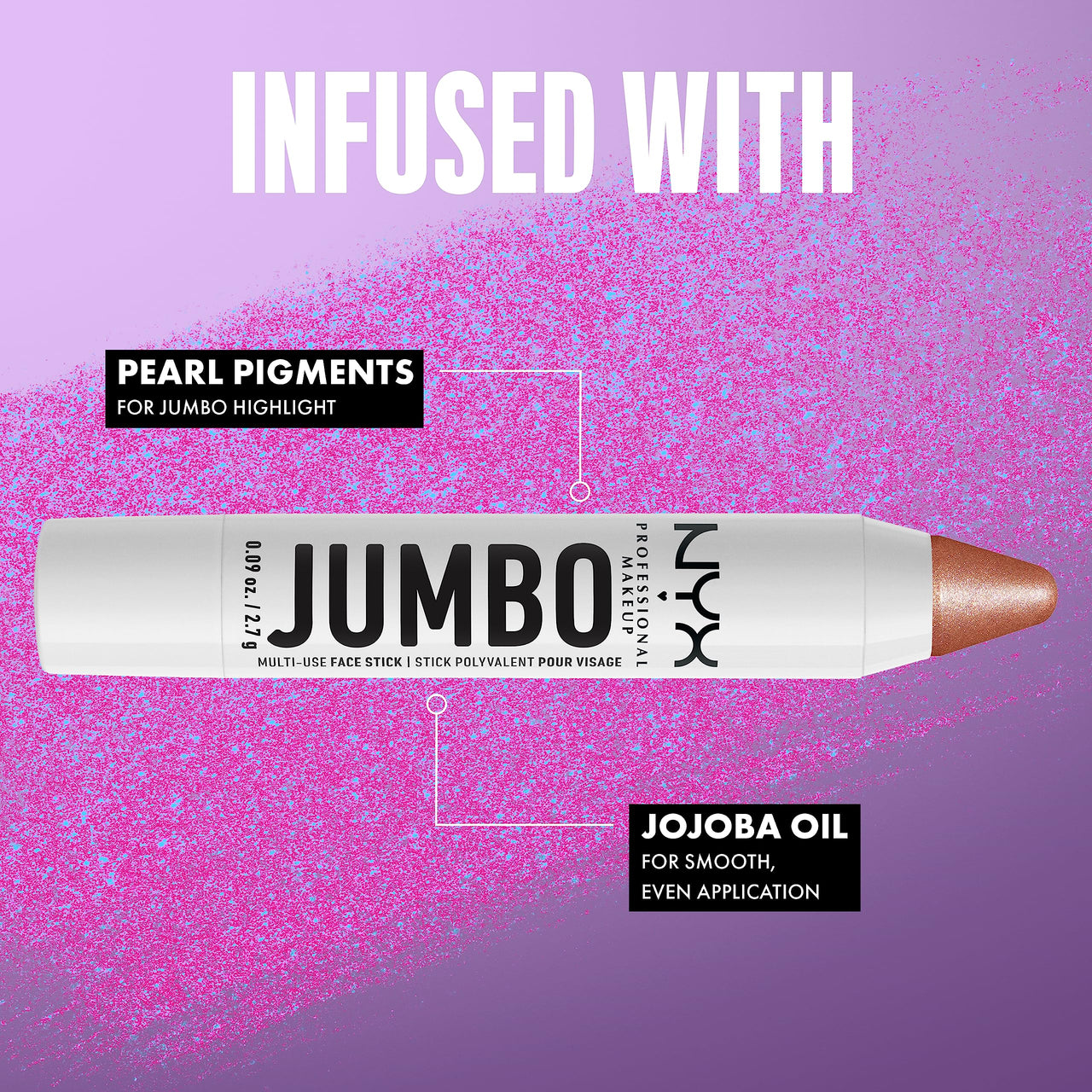 NYX PROFESSIONAL MAKEUP, Jumbo Multi-Use Face Highlighter Stick - Coconut Cake