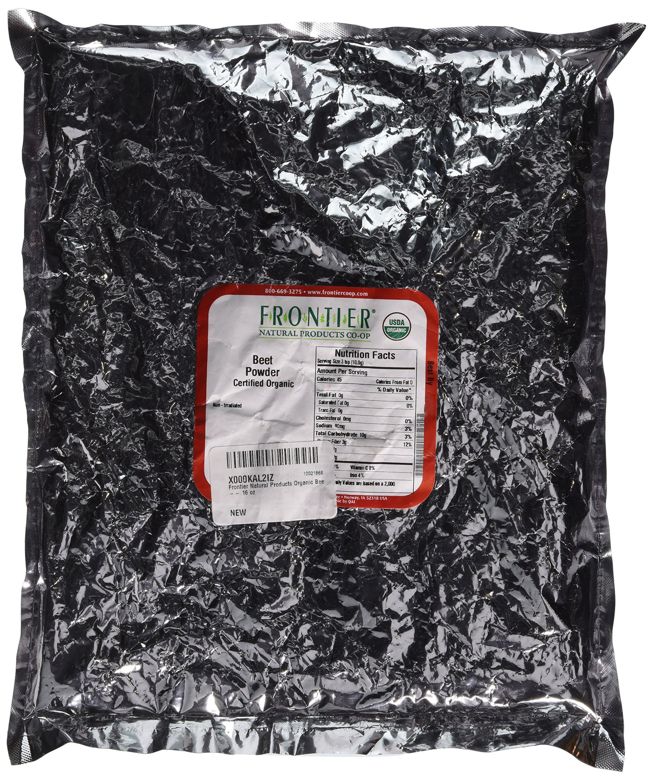 Organic Beet Powder Frontier Natural Products 1 lb Bag