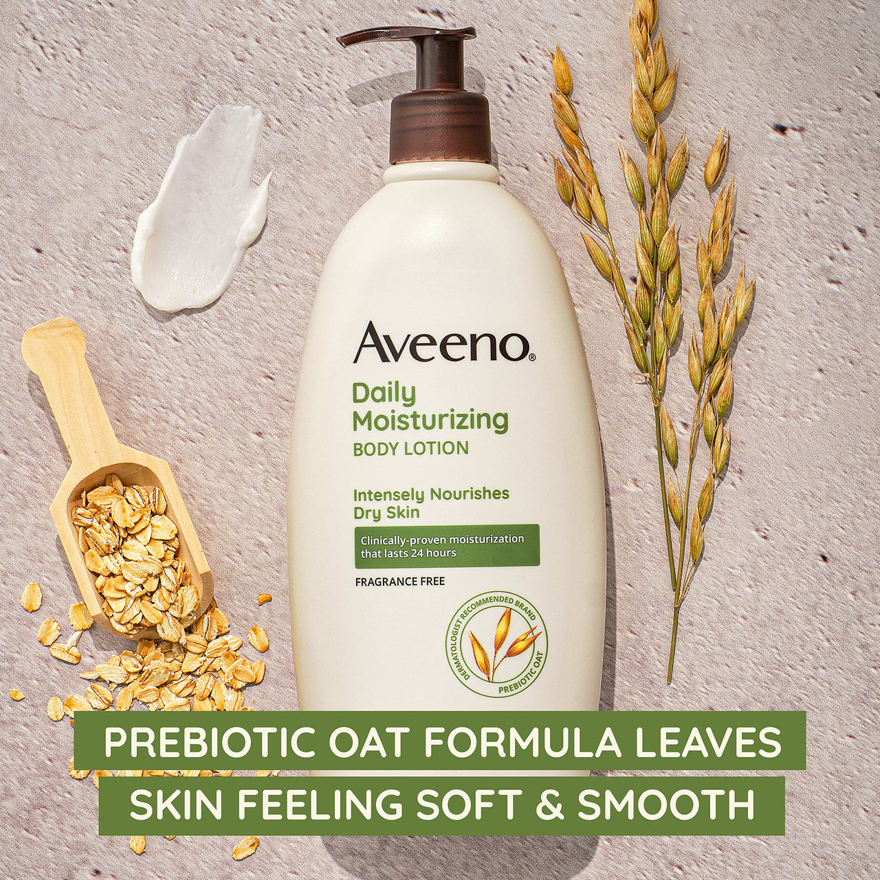 Aveeno Active Naturals Daily Moisturizing Lotion, 18-Ounce Pump (Pack of 2)