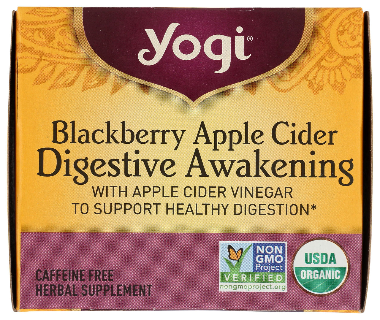 Yogi Tea Organic Blackberry Apple Awakening Digestive Cider, 16 CT