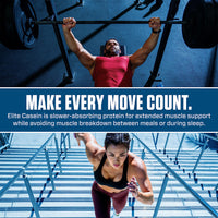 Thumbnail for Dymatize Elite Casein Protein Powder, Vanilla, 100% Micellar Casein, 25g Protein, 5.4g BCAAs, 2.3g Leucine, Slow Absorbing for Overnight Muscle Recovery, 4 lb (55 Servings)