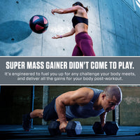 Thumbnail for Dymatize Super Mass Gainer Protein Powder, Rich Chocolate, 52g Protein, 1g Creatine, 1280 Calories, 10.7g BCAAs, 245g Carbs, Contains Whey Protein Powder, Isolate, and Casein (16 Servings)