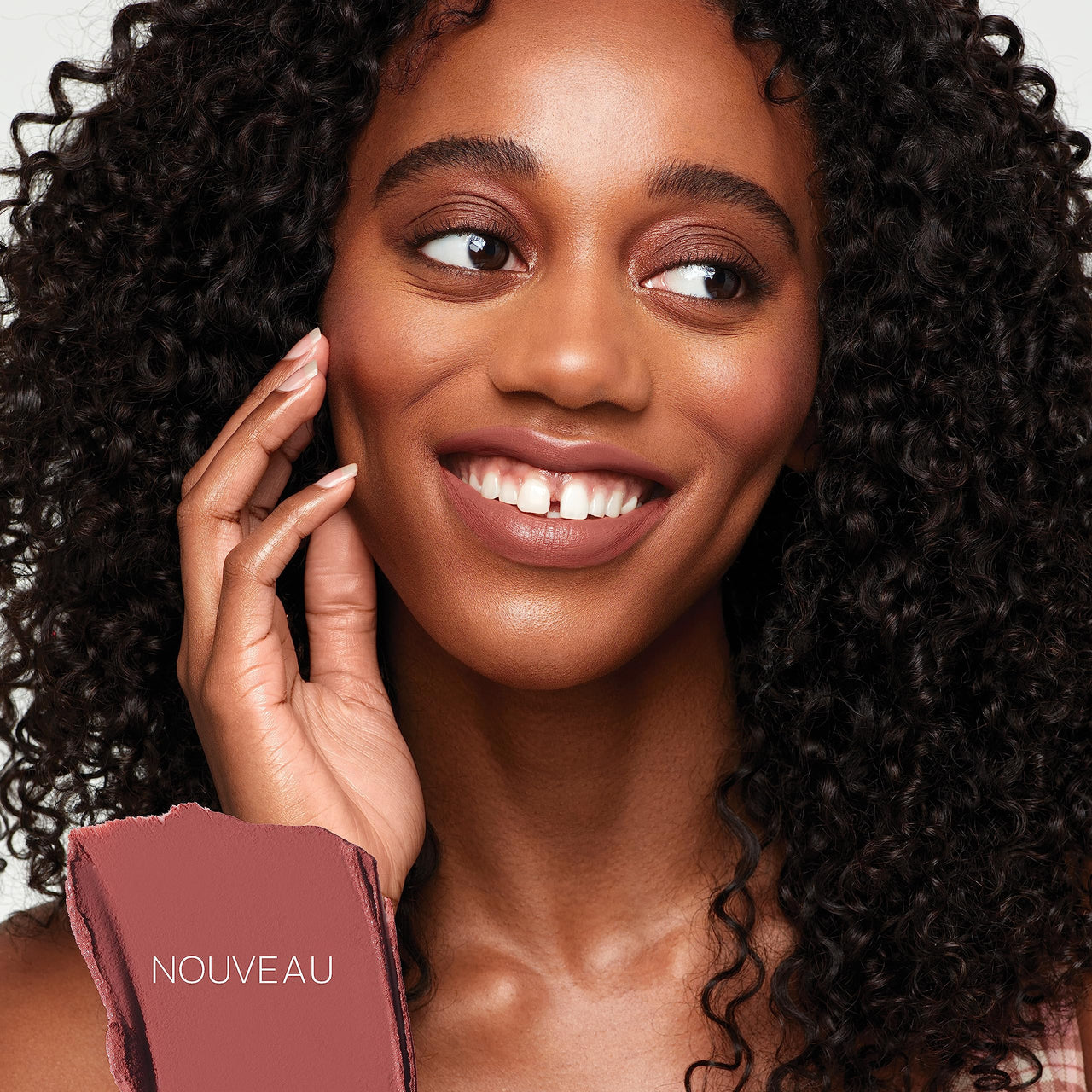 Saie Lip Blur Soft Matte Lipstick - Long Lasting Lipstick with Hydrating, Buildable Coverage - Enriched with Hyaluronic Acid + Softening Jojoba to Nourish Lips - Nouveau (0.07 oz)