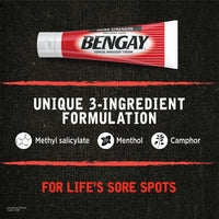Thumbnail for Bengay Ultra Strength Topical Pain Relief Cream, Non-Greasy Analgesic for Minor Arthritis, Muscle, Joint, and Back Pain, Camphor, Menthol & Methyl Salicylate, 2 oz Packaging May Vary (Pack of 2)