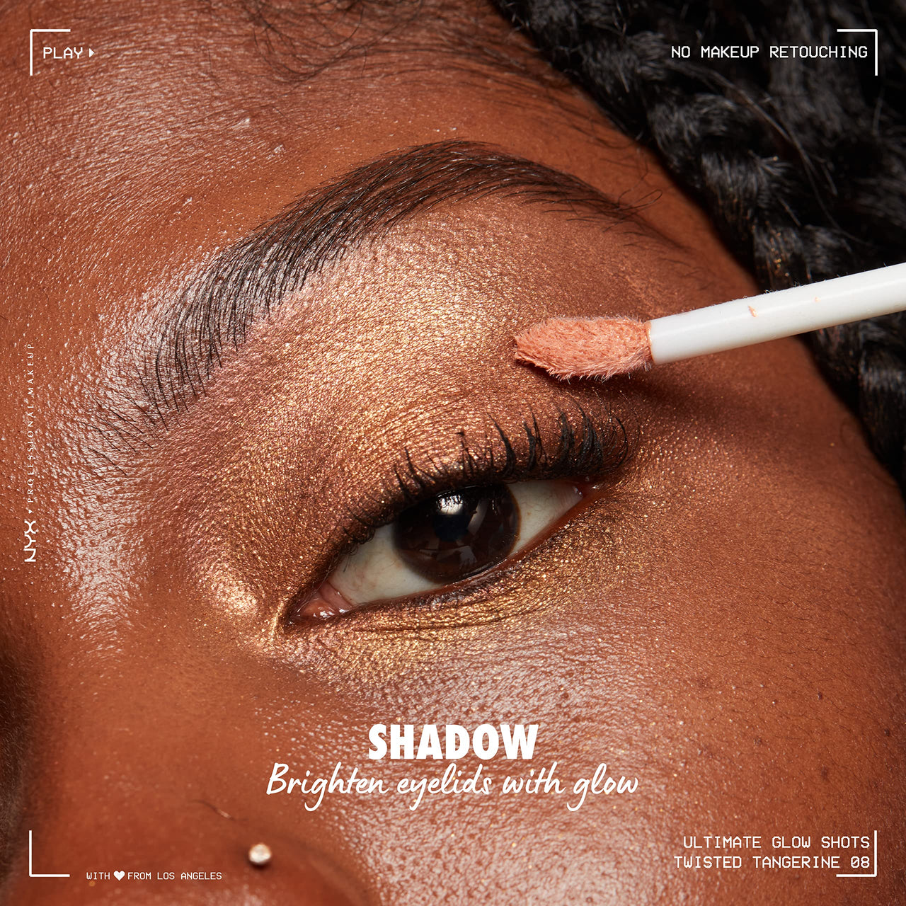 NYX PROFESSIONAL MAKEUP Ultimate Glow Shots, Liquid Eyeshadow, Long-Lasting Shimmer Eye Shadow with Vitamin C - Twisted Tangerine
