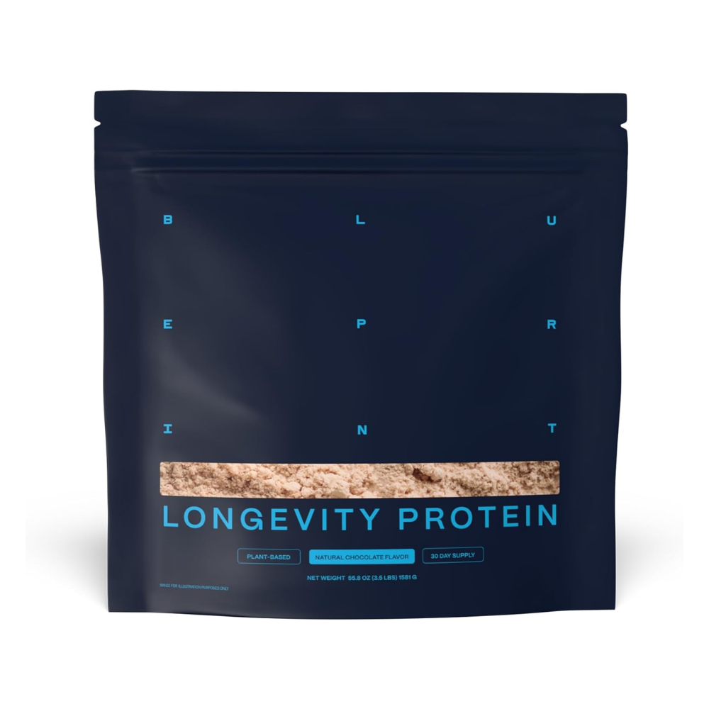 Blueprint Bryan Johnson Chocolate Protein Powder – Vegan Plant-Based Supplement with Cocoa Powder – Clean Ingredients – 26g Protein per Serving – Non-GMO – 30 Servings