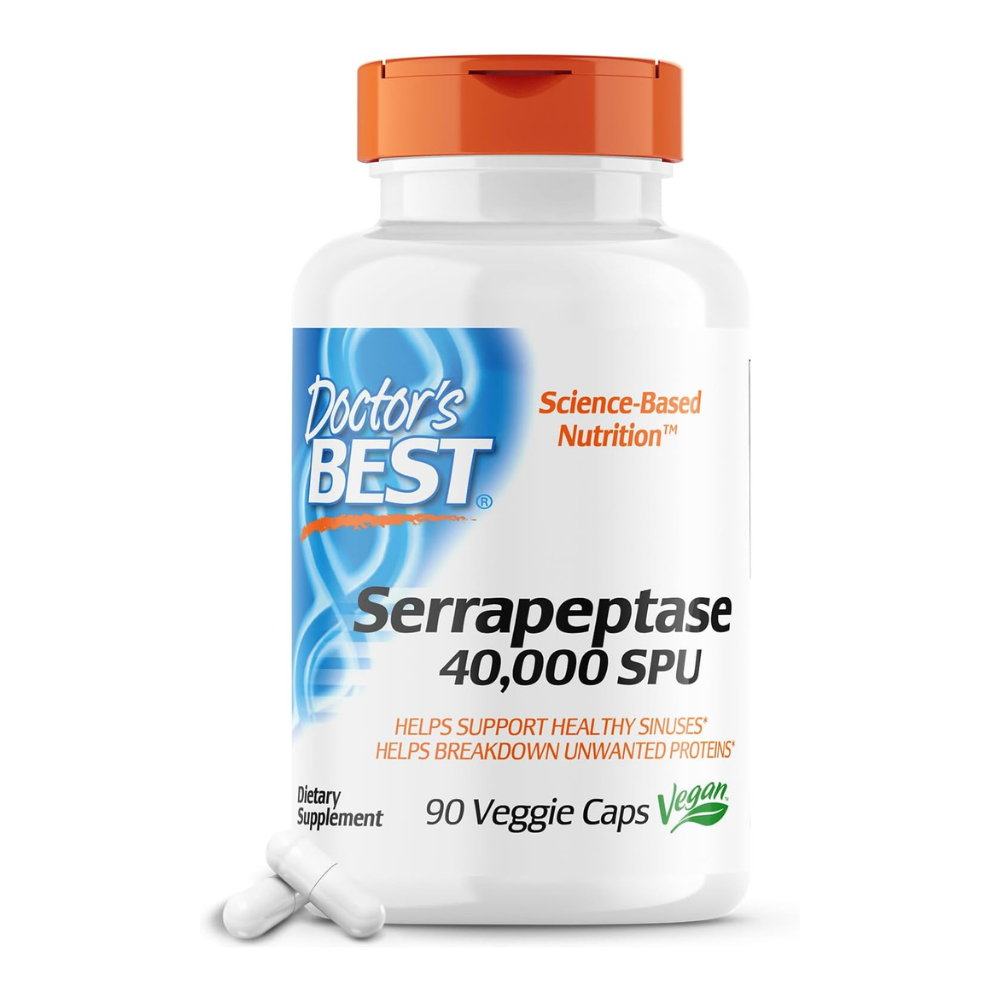 Doctor's Best, Serrapeptase, 40,000 SPU, 90 Veggie Caps