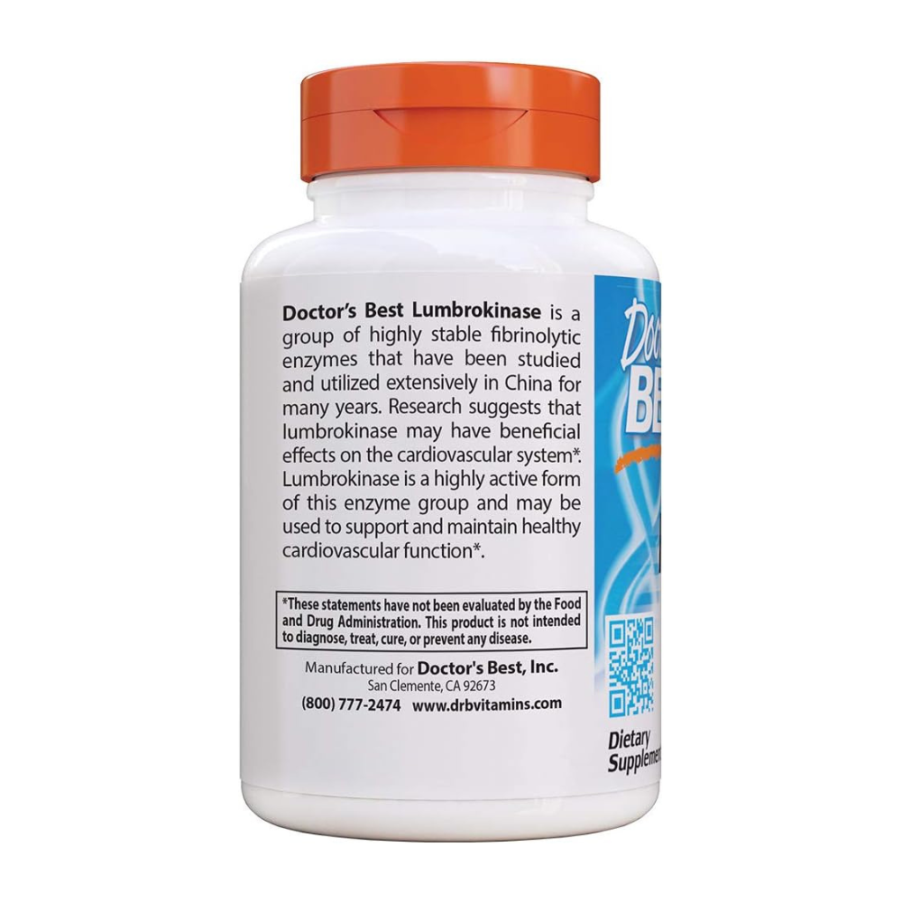 Doctor's Best Lumbrokinase 20 mg Veggie Capsules