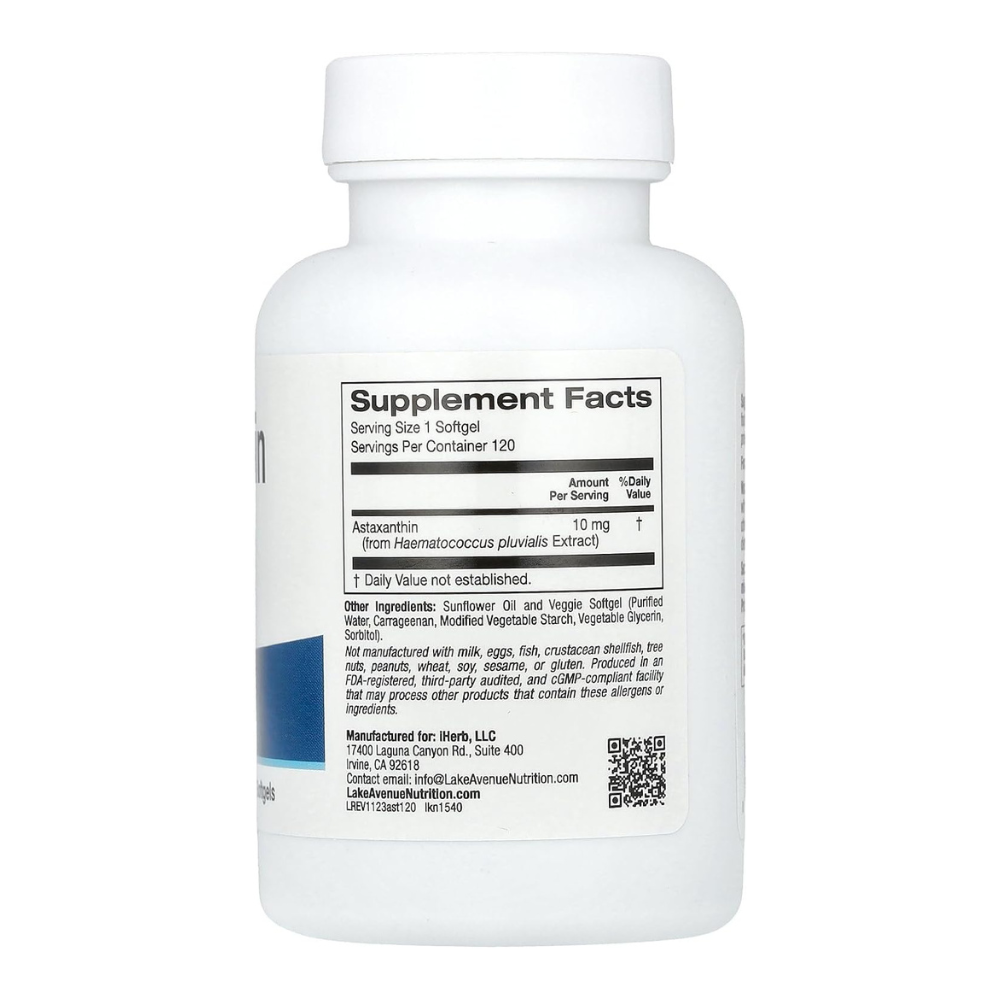 Lake Avenue Nutrition Astaxanthin Veggie Softgels