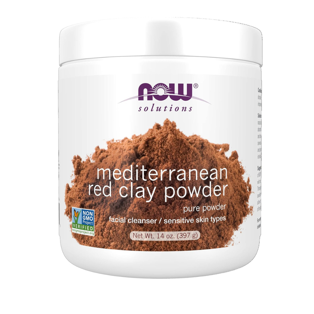 NOW Solutions, Mediterranean Red Clay Powder For Sensitive Skin Facial Mask