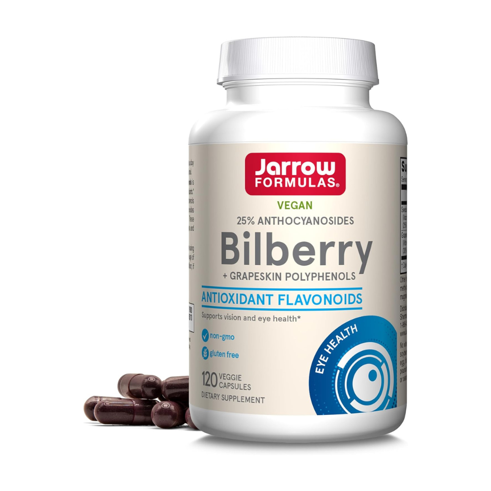 Jarrow Formulas Bilberry + Grapeskin Polyphenols Veggie Capsules