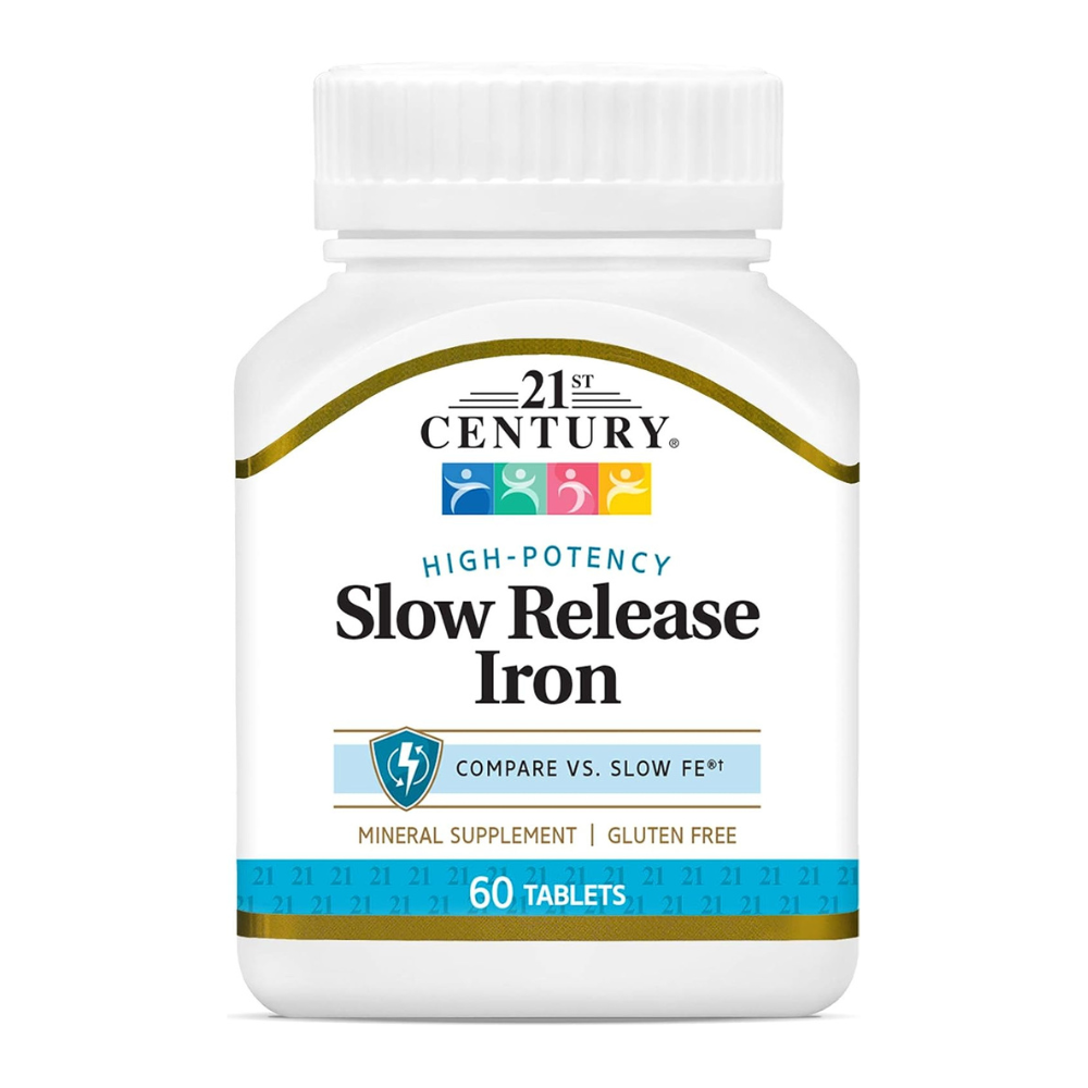 21st Century, Slow Release Iron, 60 Tablets