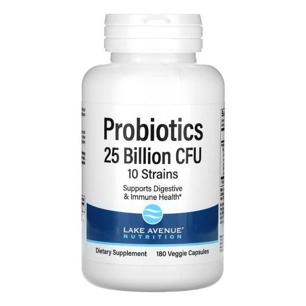 Lake Avenue Nutrition Probiotics 25 Billion CFU Veggie Capsules