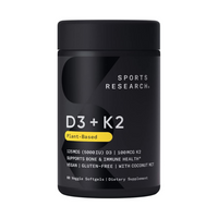 Thumbnail for Sports Research Vitamin D3 + K2 with 125mcg & 100mcg Veg Softgels