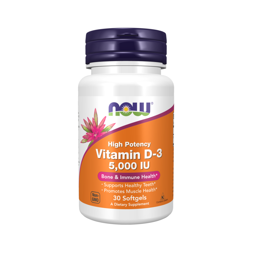 NOW Supplements, Vitamin D-3 5,000 IU Softgels