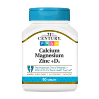 Thumbnail for 21st Century, Calcium Magnesium Zinc + D3, 90 Tablets