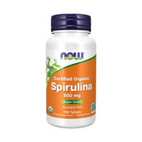 Thumbnail for Now Foods Organic Spirulina 500mg Tablets